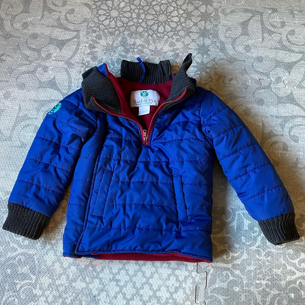 Buckle Me Baby Toastier Car Seat Coat 3t royal blue